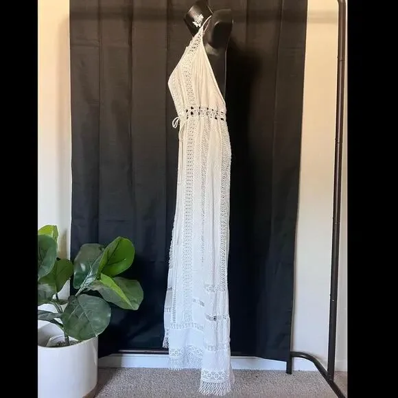 Free people crochet style white jumpsuit - Picture 2 of 7